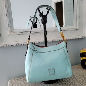 SOLD! Dooney & Bourke Large Cassidy Bag in Florentine Sky Blue Leather